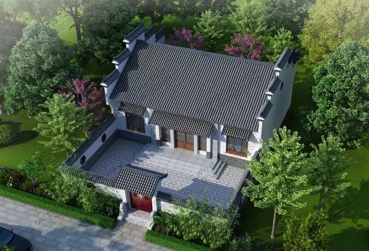 12.9米×9米，中式徽派一層別墅，回農村12萬就能建！